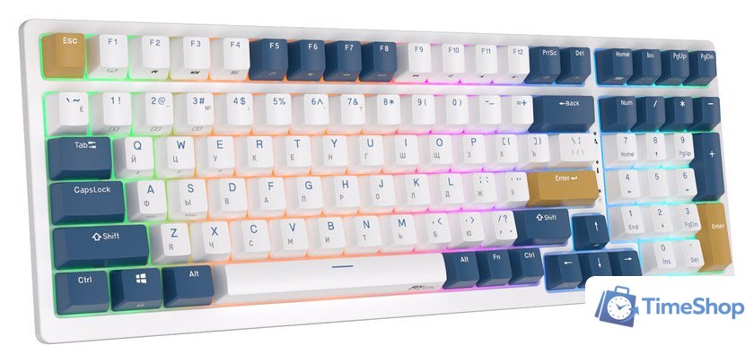 Клавиатура Royal Kludge RK98 RGB Klein Blue (RK Brown) - Изображение №4 — Интернет-магазин Time-Shop