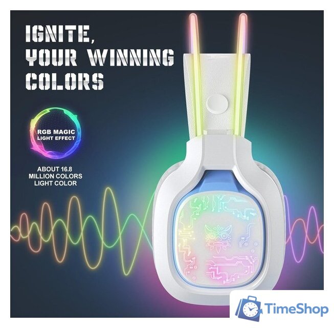 Наушники Onikuma X22 (белый) - Изображение №3 — Интернет-магазин Time-Shop