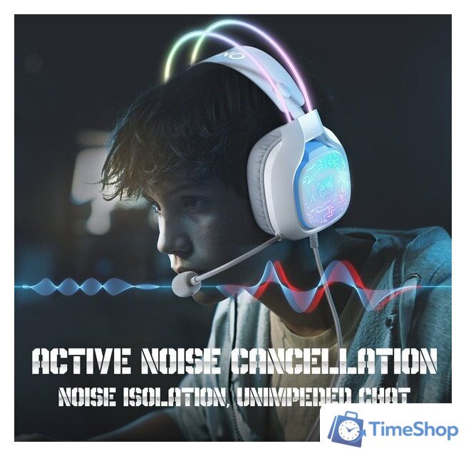 Наушники Onikuma X22 (белый) - Изображение №4 — Интернет-магазин Time-Shop