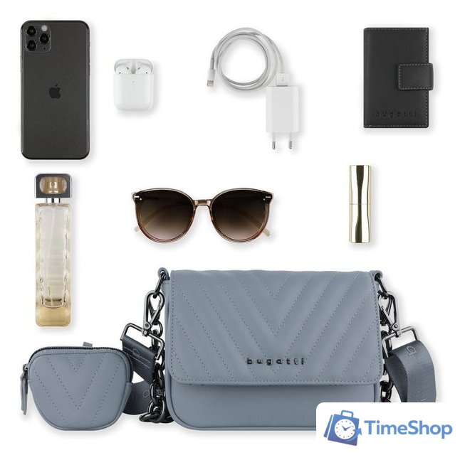 Женская сумка Bugatti Sira 49332039 (голубой) - Изображение №12 — Интернет-магазин Time-Shop