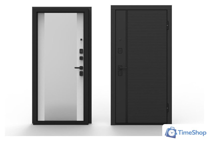 Металлическая дверь Guard Line зеркало 86x205 правая (графит/шагрень белая) - Изображение №2 — Интернет-магазин Time-Shop