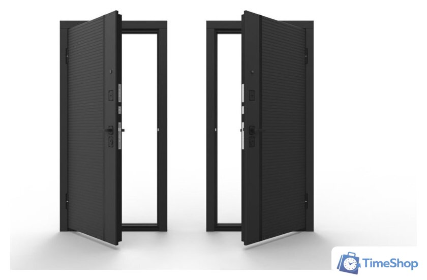 Металлическая дверь Guard Line зеркало 86x205 правая (графит/шагрень белая) - Изображение №3 — Интернет-магазин Time-Shop