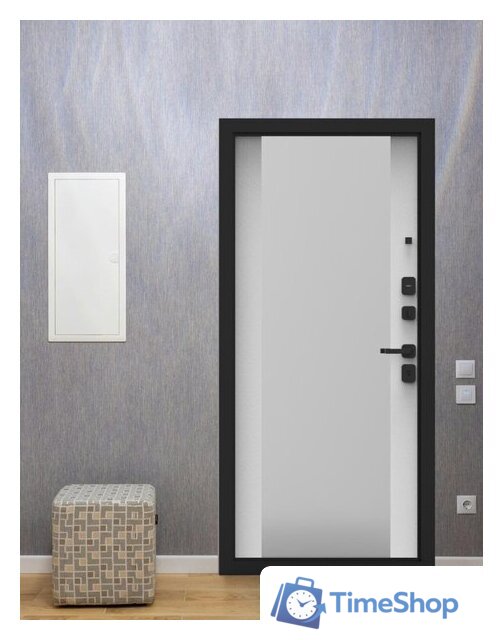 Металлическая дверь Guard Line зеркало 86x205 правая (графит/шагрень белая) - Изображение №7 — Интернет-магазин Time-Shop