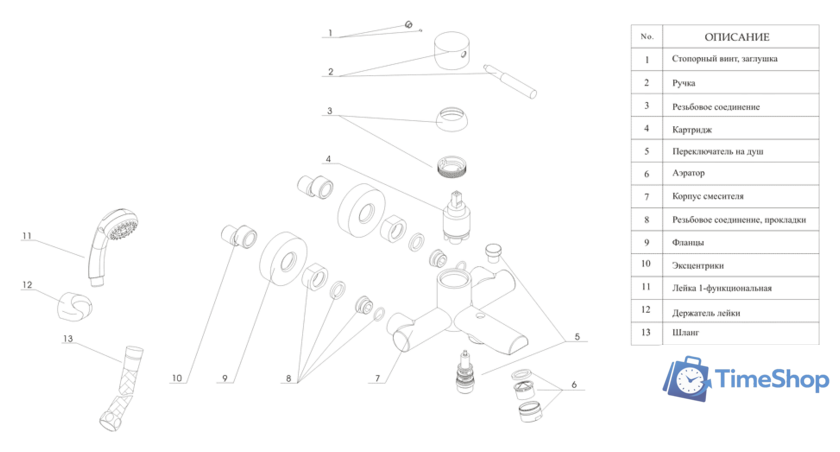 Смеситель Wasserkraft Main 4101 - Изображение №5 — Интернет-магазин Time-Shop