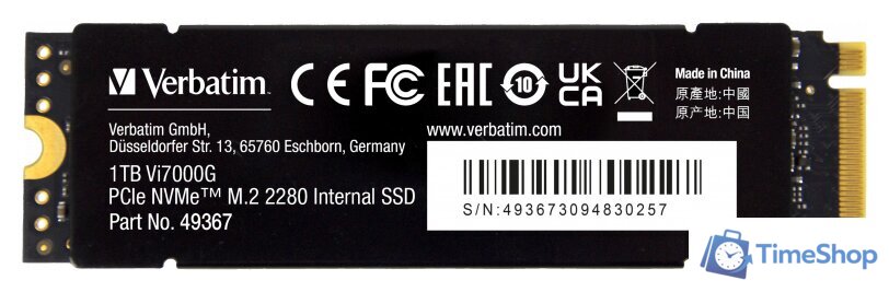 SSD Verbatim Vi7000G 1TB 49367 - Изображение №1 — Интернет-магазин Time-Shop