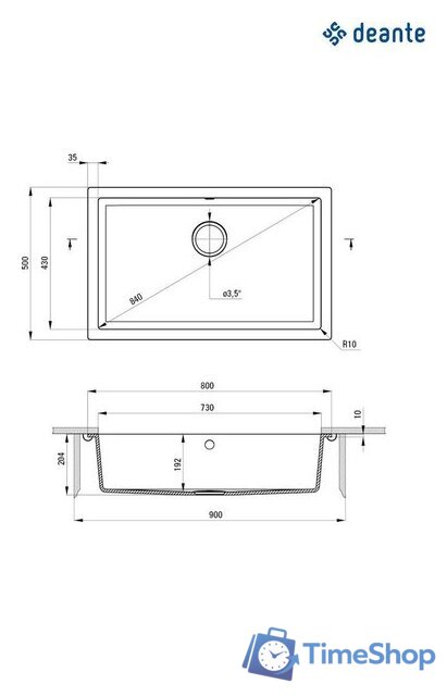Кухонная мойка Deante ZQA_T10D - Изображение №2 — Интернет-магазин Time-Shop