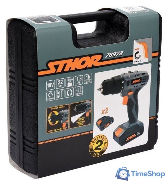 Дрель-шуруповерт Sthor 78972 (с 2-мя АКБ) - Изображение №6 — Интернет-магазин Time-Shop