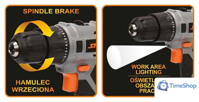 Дрель-шуруповерт Sthor 78972 (с 2-мя АКБ) - Изображение №7 — Интернет-магазин Time-Shop