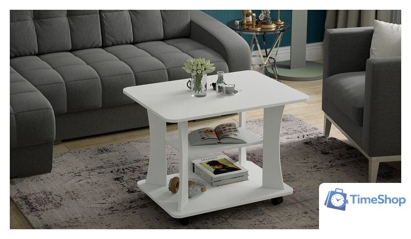 Журнальный столик Трия Тип 8 (белый ясень) - Изображение №2 — Интернет-магазин Time-Shop