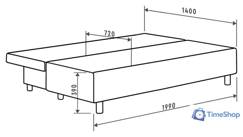 Диван Mio Tesoro Саари SB3 (Malmo 96 Dark Grey) - Изображение №8 — Интернет-магазин Time-Shop