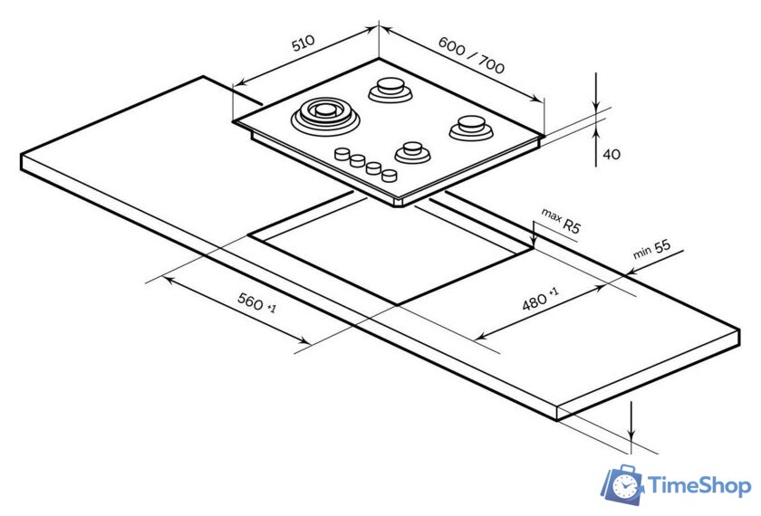 Варочная панель LEX GVG 644 T BL - Изображение №4 — Интернет-магазин Time-Shop
