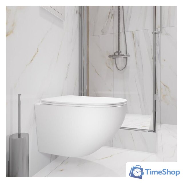 Унитаз подвесной Lauter с инсталляцией Sulzdorf с микролифтом и кнопкой смыва 219704HD (белый/черный) - Изображение №29 — Интернет-магазин Time-Shop