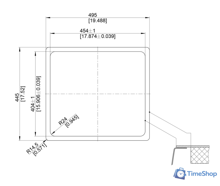 Кухонная мойка Blanco Andano 450-IF (без клапана-автомата) - Изображение №5 — Интернет-магазин Time-Shop