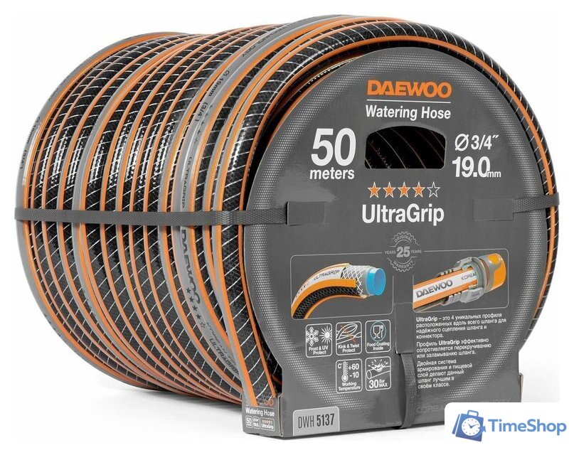 Шланг Daewoo Power UltraGrip DWH 5137 (3/4'', 50 м) - Изображение №2 — Интернет-магазин Time-Shop