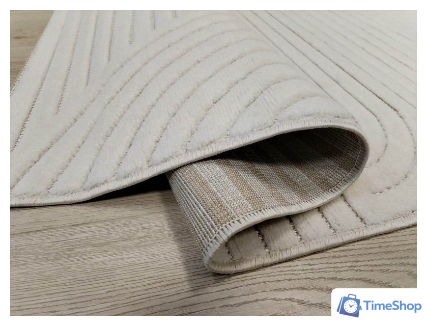 Ковер для жилой комнаты Radjab Carpet Сканди Сизаль Прямоугольник 10949A 12210RK (2x2.9, Krem/Krem) - Изображение №4 — Интернет-магазин Time-Shop