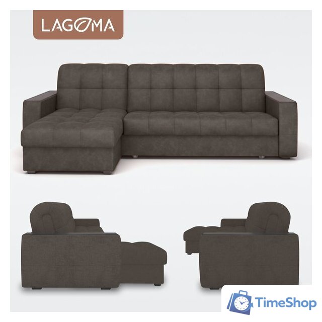 Угловой диван Lagoma Кайо левый (Tango Сhocolate) - Изображение №6 — Интернет-магазин Time-Shop