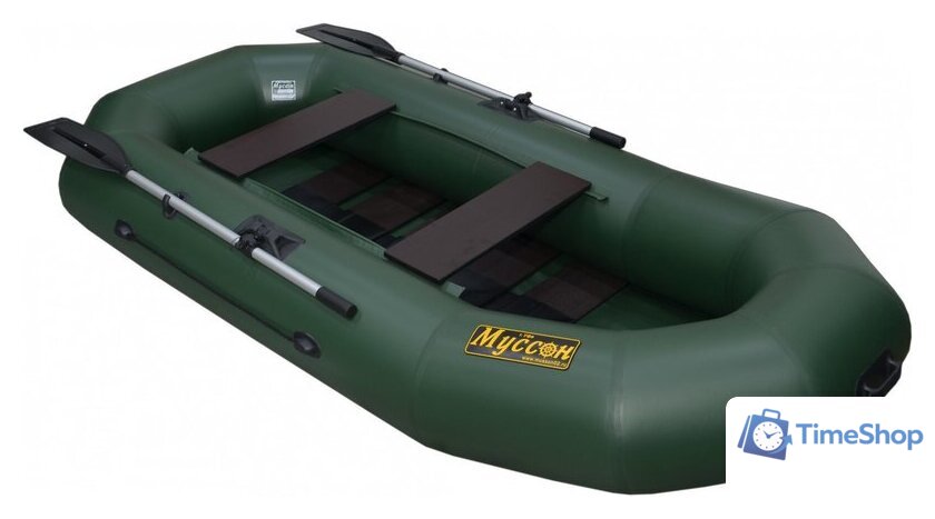 Гребная лодка Муссон К-280 (зеленый) - Изображение №7 — Интернет-магазин Time-Shop