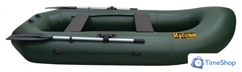 Гребная лодка Муссон К-280 (зеленый) - Изображение №4 — Интернет-магазин Time-Shop