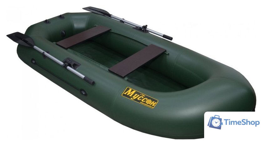 Гребная лодка Муссон К-280 (зеленый) - Изображение №5 — Интернет-магазин Time-Shop