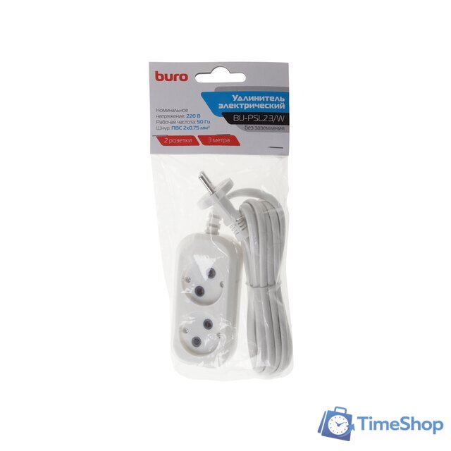 Удлинитель Buro BU-PSL2.3/W - Изображение №4 — Интернет-магазин Time-Shop