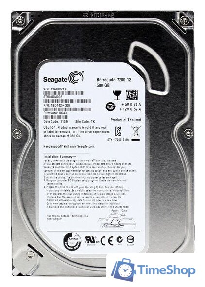 Жесткий диск Seagate Barracuda 7200.12 500GB ST500DM002 (восстановленный производителем) - Изображение №1 — Интернет-магазин Time-Shop