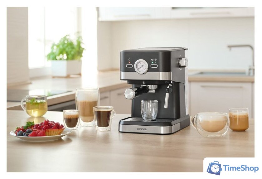 Рожковая кофеварка Sencor SES 1721BK - Изображение №11 — Интернет-магазин Time-Shop