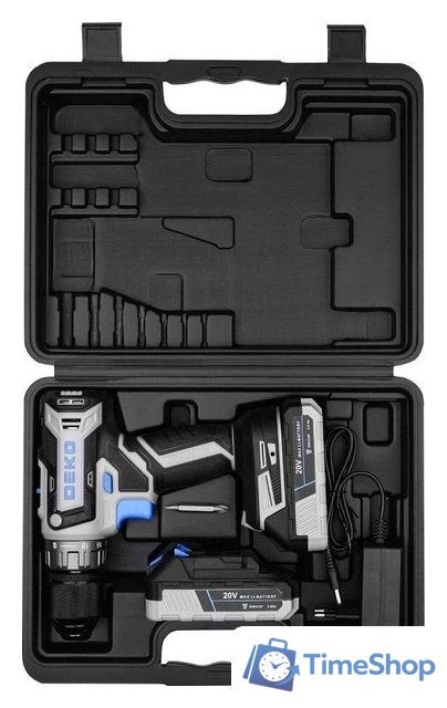 Дрель-шуруповерт Deko ZKCD20V PRO 084-1005 (с 2-мя АКБ, кейс) - Изображение №5 — Интернет-магазин Time-Shop