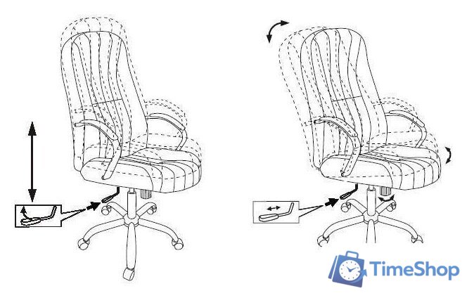 Офисное кресло Бюрократ T-898SL (черный) - Изображение №8 — Интернет-магазин Time-Shop