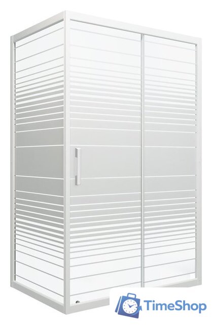 Душевой уголок Triton Фьюжн 120x80 А (белый/полосы) - Изображение №2 — Интернет-магазин Time-Shop