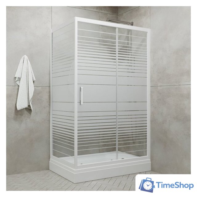 Душевой уголок Triton Фьюжн 120x80 А (белый/полосы) - Изображение №7 — Интернет-магазин Time-Shop