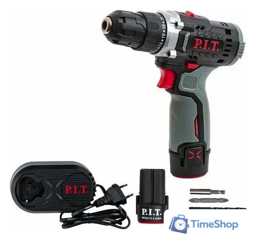 Дрель-шуруповерт P.I.T. PBM12K-10A/2 (с 2-мя АКБ, кейс) - Изображение №1 — Интернет-магазин Time-Shop