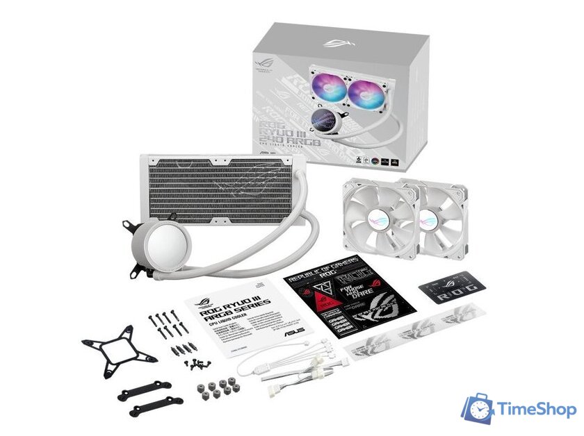 Система жидкостного охлаждения для процессора ASUS ROG Ryuo III 240 ARGB White Edition - Изображение №9 — Интернет-магазин Time-Shop
