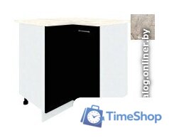 Шкаф напольный Кортекс-мебель Корнелия Лира НШУ угловой (черный/марсель) - Изображение №1 — Интернет-магазин Time-Shop