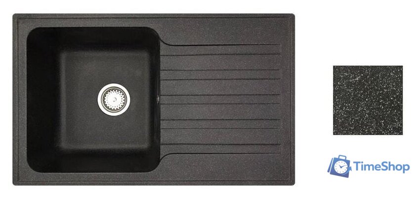 Кухонная мойка БелЭворс Styl R (черный, без сифона) - Изображение №1 — Интернет-магазин Time-Shop