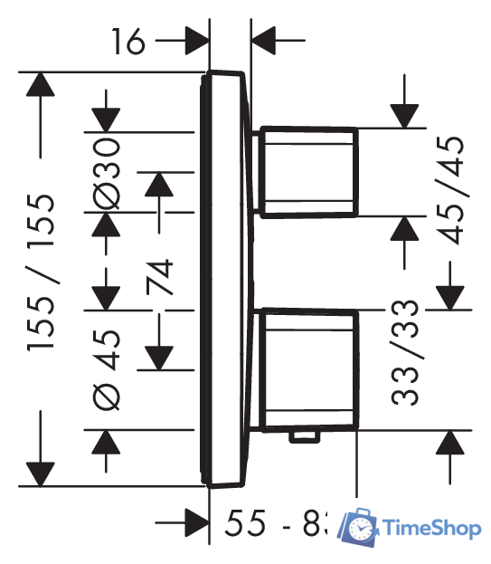 Смеситель Hansgrohe Ecostat E [15707000] - Изображение №2 — Интернет-магазин Time-Shop