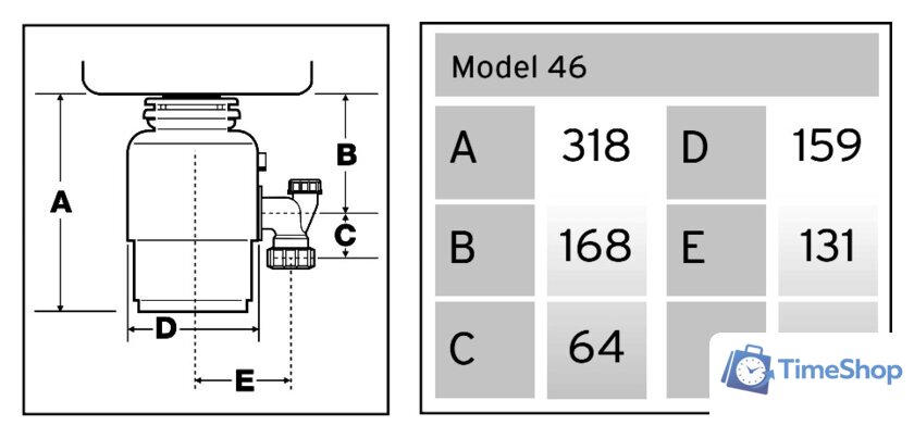 Измельчитель пищевых отходов InSinkErator Model 46-2 - Изображение №3 — Интернет-магазин Time-Shop