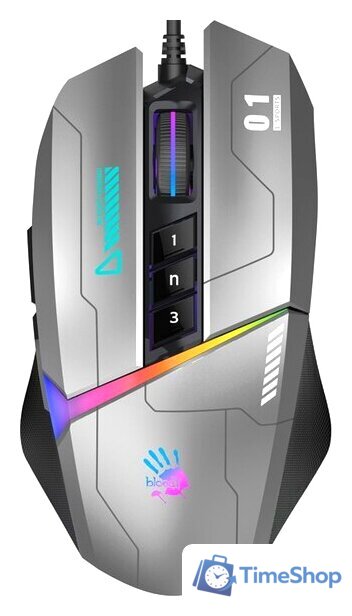 Игровая мышь A4Tech Bloody W60 Max (серый) - Изображение №1 — Интернет-магазин Time-Shop