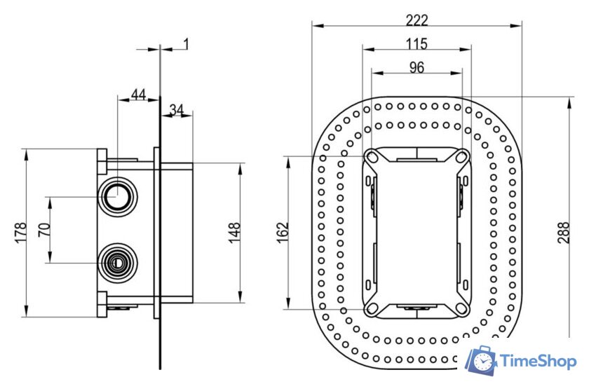 Монтажная коробка Villeroy & Boch Universal TVD000651000 - Изображение №2 — Интернет-магазин Time-Shop