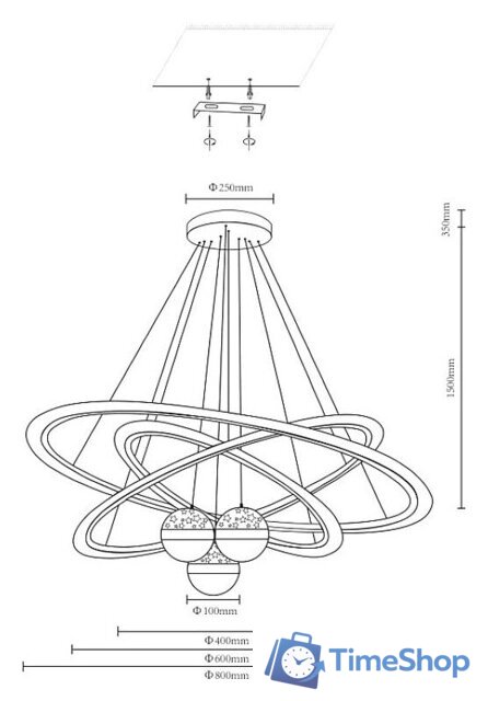 Подвесная люстра Velante 431-303-06 - Изображение №2 — Интернет-магазин Time-Shop