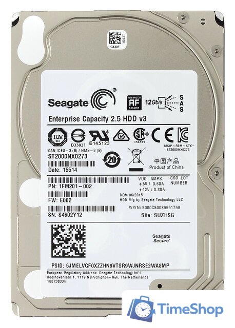 Жесткий диск Seagate Enterprise Capacity 2TB (ST2000NX0273) - Изображение №4 — Интернет-магазин Time-Shop