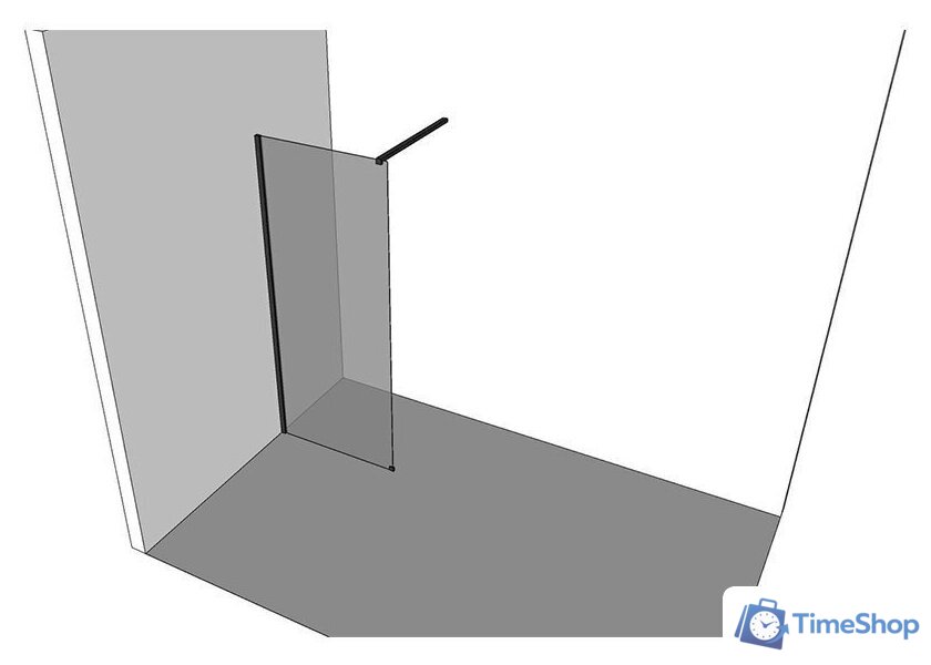 Душевая стенка Allen Brau Infinity 1 3.21027.BBA 323819 (черный браш) - Изображение №4 — Интернет-магазин Time-Shop