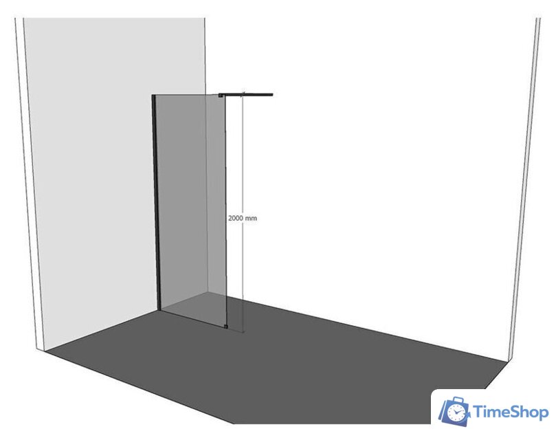 Душевая стенка Allen Brau Infinity 1 3.21027.BBA 323819 (черный браш) - Изображение №5 — Интернет-магазин Time-Shop