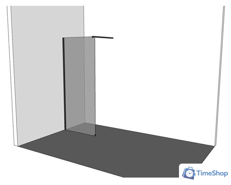 Душевая стенка Allen Brau Infinity 1 3.21027.BBA 323819 (черный браш) - Изображение №3 — Интернет-магазин Time-Shop