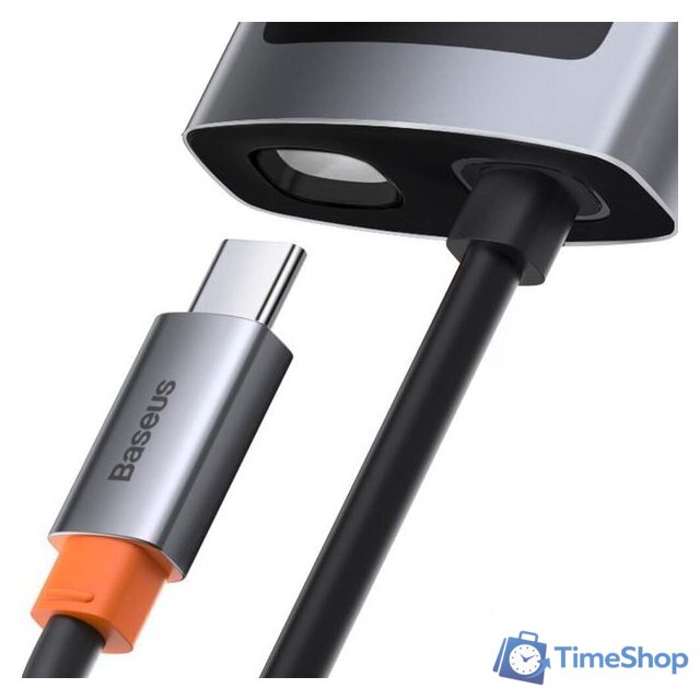 Док-станция Baseus Metal Gleam Series 4 in 1 Multifunctional Type-C CAHUB-CY0G - Изображение №6 — Интернет-магазин Time-Shop