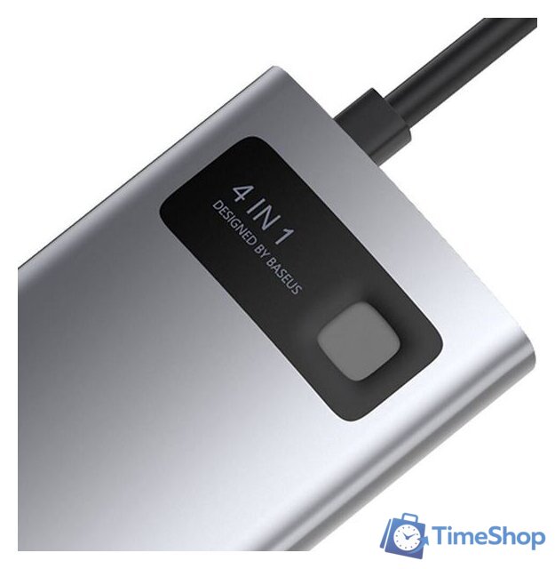 Док-станция Baseus Metal Gleam Series 4 in 1 Multifunctional Type-C CAHUB-CY0G - Изображение №5 — Интернет-магазин Time-Shop