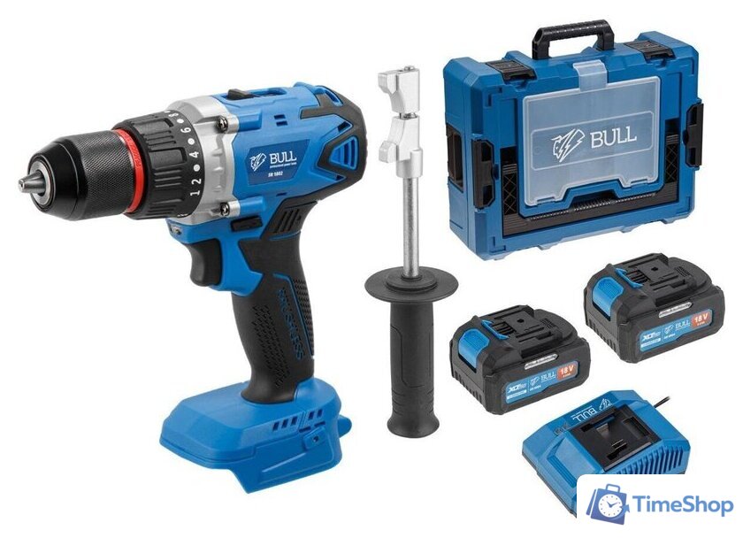 Дрель-шуруповерт Bull SR 1802 1329863 (с 2-мя АКБ, кейс) - Изображение №1 — Интернет-магазин Time-Shop
