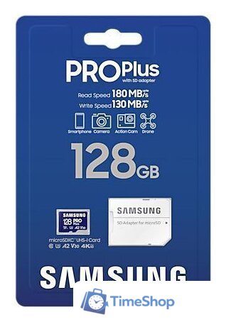 Карта памяти Samsung PRO Plus microSDXC 128GB MB-MD128SA/EU (с адаптером) - Изображение №8 — Интернет-магазин Time-Shop