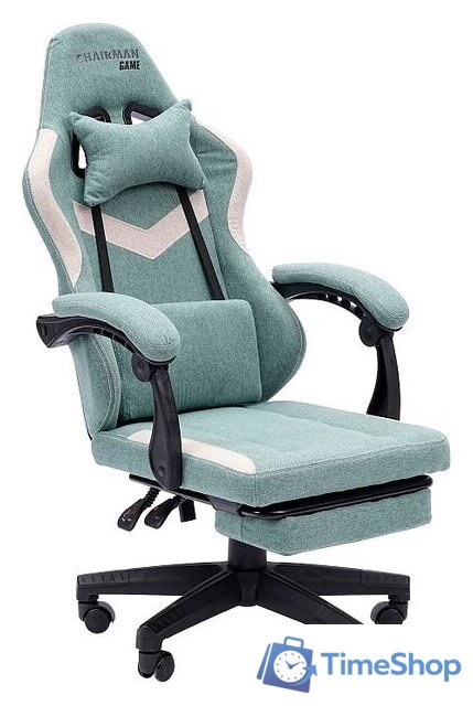 Игровое (геймерское) кресло CHAIRMAN CH26 (ткань, зеленый/бежевый) - Изображение №1 — Интернет-магазин Time-Shop
