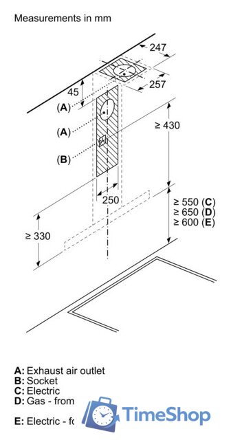 Кухонная вытяжка Bosch Serie 2 DWB96BC60 - Изображение №9 — Интернет-магазин Time-Shop