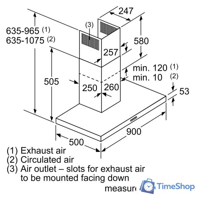Кухонная вытяжка Bosch Serie 2 DWB96BC60 - Изображение №6 — Интернет-магазин Time-Shop